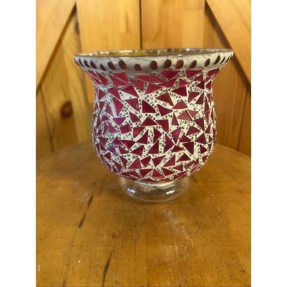 Mosiac Crackled Glass Vase  Biedermann India (5757) - Picture 2 of 7